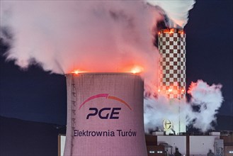 The Turow coal-fired power plant of the energy company PGE
