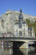 The citadel and the Collegiate Church of Notre-Dame along the river Meuse at Dinant