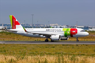 An Airbus A320neo aircraft of TAP Air Portugal with registration CS-TVK at Paris Orly Airport