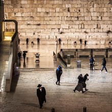View of the Wailing Wall in the Old City of Jerusalem