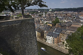 View over the quarter Vieux Namur from the citadel