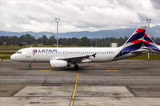 A LATAM Airbus A320 aircraft with registration CC-COF at Medellin Rionegro Airport