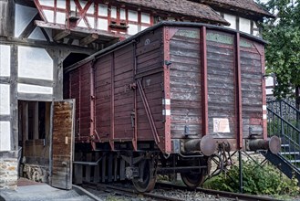 Goods wagon as for deportations to concentration camps and military transports during National Socialism