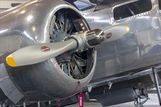 Detail of the engine with propeller