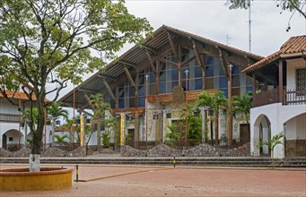 Mission church Iglesia de Ascension de Guarayos in the colonial centre of this town in the Amazon