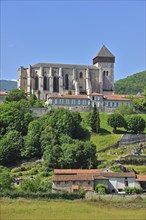 View over the village and cathedral of Saint-Bertrand-de-Comminges