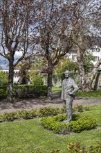 Bronze figure in the town garden of Werner Messmer