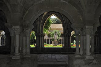 Cloister and chapter house at the Fontfroide Abbey