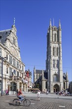 Saint-Bavo's square showing the Royal Dutch Theatre and the St-Bavo's cathedral