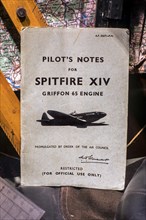 WW2 Royal Air Force booklet Pilot's Notes for Spitfire XIV Griffon 65 Engine