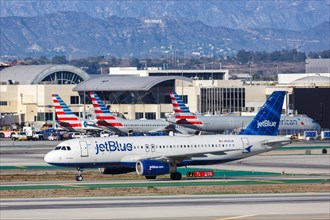A JetBlue Airbus A320 aircraft with registration number N509JB at Los Angeles Airport