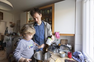 Topic: Toddler helps with cooking