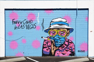 Mural Fear of Covid in reference to the film Fear and Loathing in Las Vegas