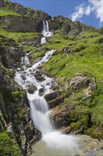 Nassfeld waterfall in the Hohe Tauern National Park