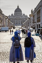 Two nuns on the Via della Conciliazione to St Peter's Basilica
