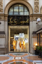 Luisa Spagnoli luxury shop window in Galleria Vittorio Emanuele II