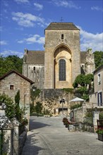 The medieval village Saint-Amand-de-Coly with its fortified Romanesque abbey church