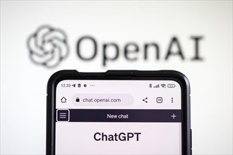 ChatGPT artificial intelligence AI Chat GPT artificial intelligence AI with logo by OpenAI in Stuttgart