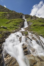 Nassfeld waterfall in the Hohe Tauern National Park