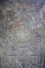 Medieval tombstone at the Sint-Baafsabdij