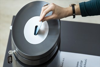 Voting in the German Bundestag in Berlin