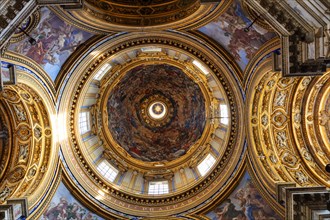 Ceiling with dome and frescoes