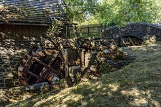 Water wheel at the hammer mill from Battenberg Eder