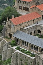 The Saint-Martin-du-Canigou abbey at Casteil in the Pyrenees