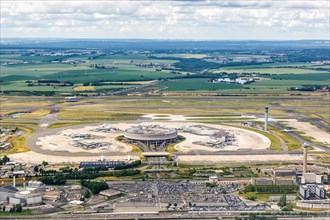 Aerial view of Terminal 1 of Paris Charles de Gaulle
