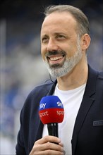 Coach Pellegrino Matarazzo TSG 1899 Hoffenheim in interview microphone logo SKY