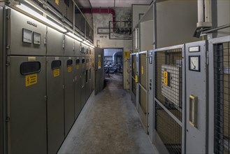 High-voltage room of a former paper factory