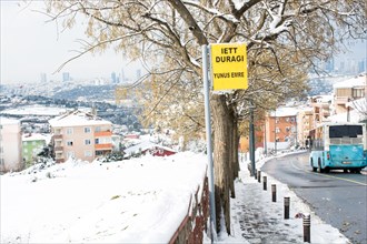 Winter views from Uskudar of istanbul in Turkey