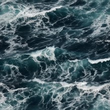 Seamless tile of turbulent ocean water