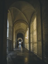 Old passageway with arcades in the city