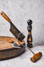 Different kinds of butcher tools forged by blacksmith