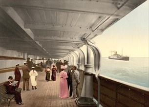 The promenade deck on the steamer Maria Theresia