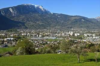 The town of Cluses in the Arve Valley