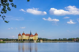 The world-famous Moritzburg Castle near Dresden