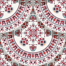 Traditional Bulgrarian embroidery seamless pattern