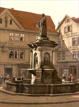 The Luther Fountain at the Riesenhaus in Nordhausen