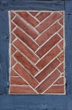 Herringbone pattern in brick