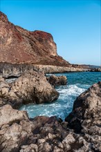 Beautiful volcanic coast at Tacoron beach in El Hierro