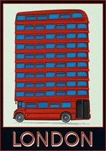London bus satirical poster