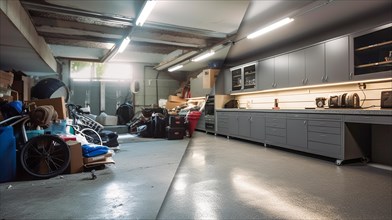 Bafore and after garage renovation