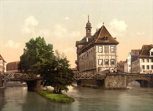 The bridge and the old town hall in Bamberg