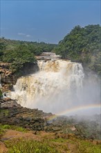 Rainbow on the Zongo waterfall on the Inkisi river