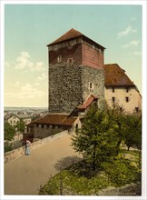 The pentagonal tower of the castle in Nuremberg
