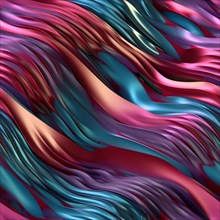 Seamless tile of colorful metalic wavy abstract background