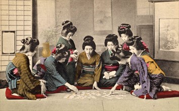 Girls playing Uta-Garuta