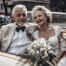 Older bridal couple